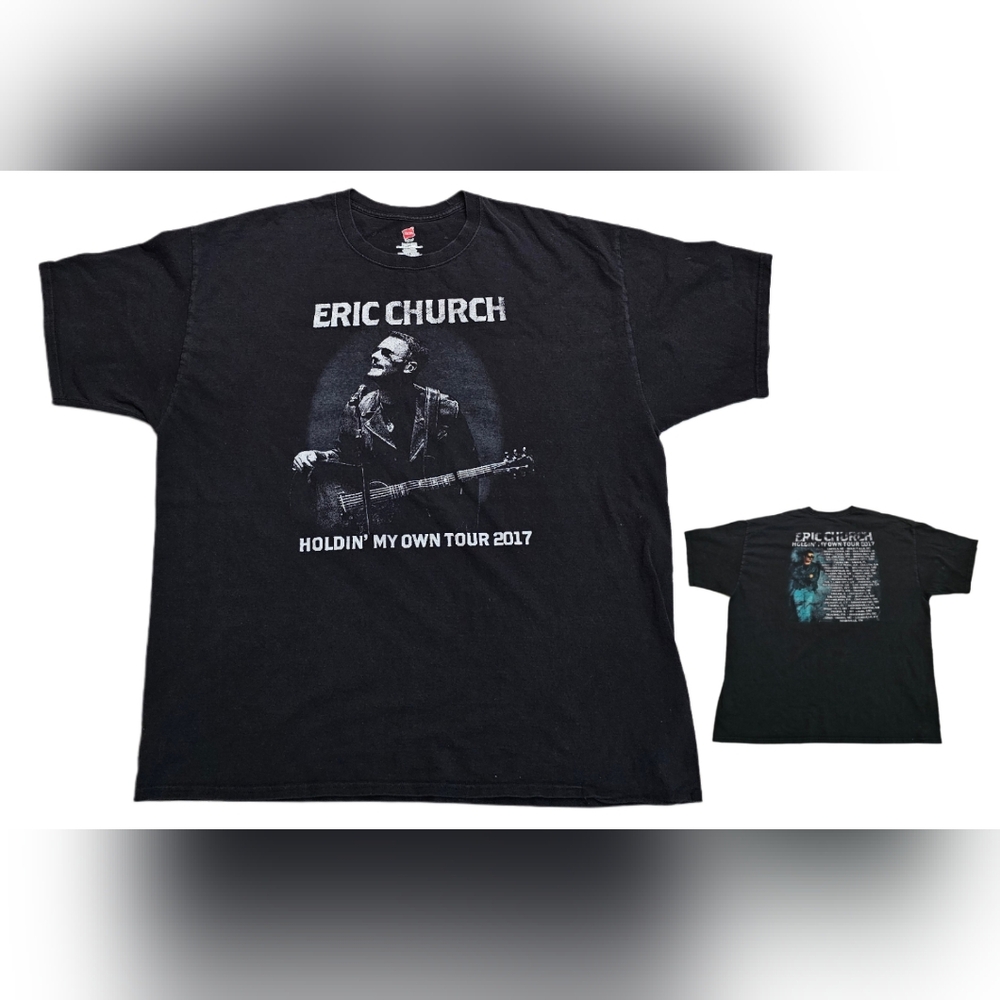 Eric Church Holding My Own Tour 2017 Concert Dates T-Shirt Men 2XL Country Core